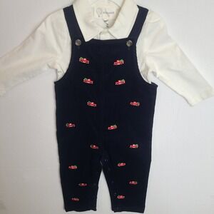 ADVENTURE 360 Christmas Truck Overalls Set NWT - Navy - Boys 18 months